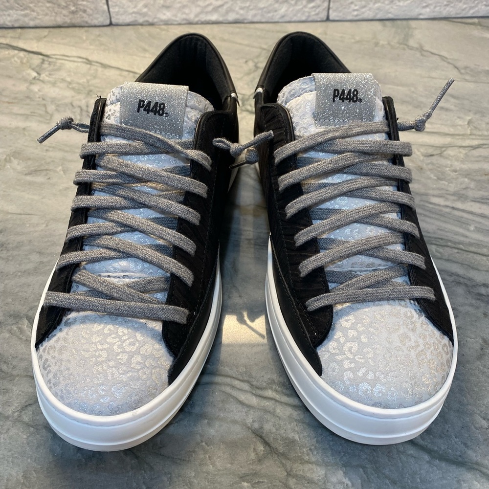 P448 John Zebra Leopard Sneakers